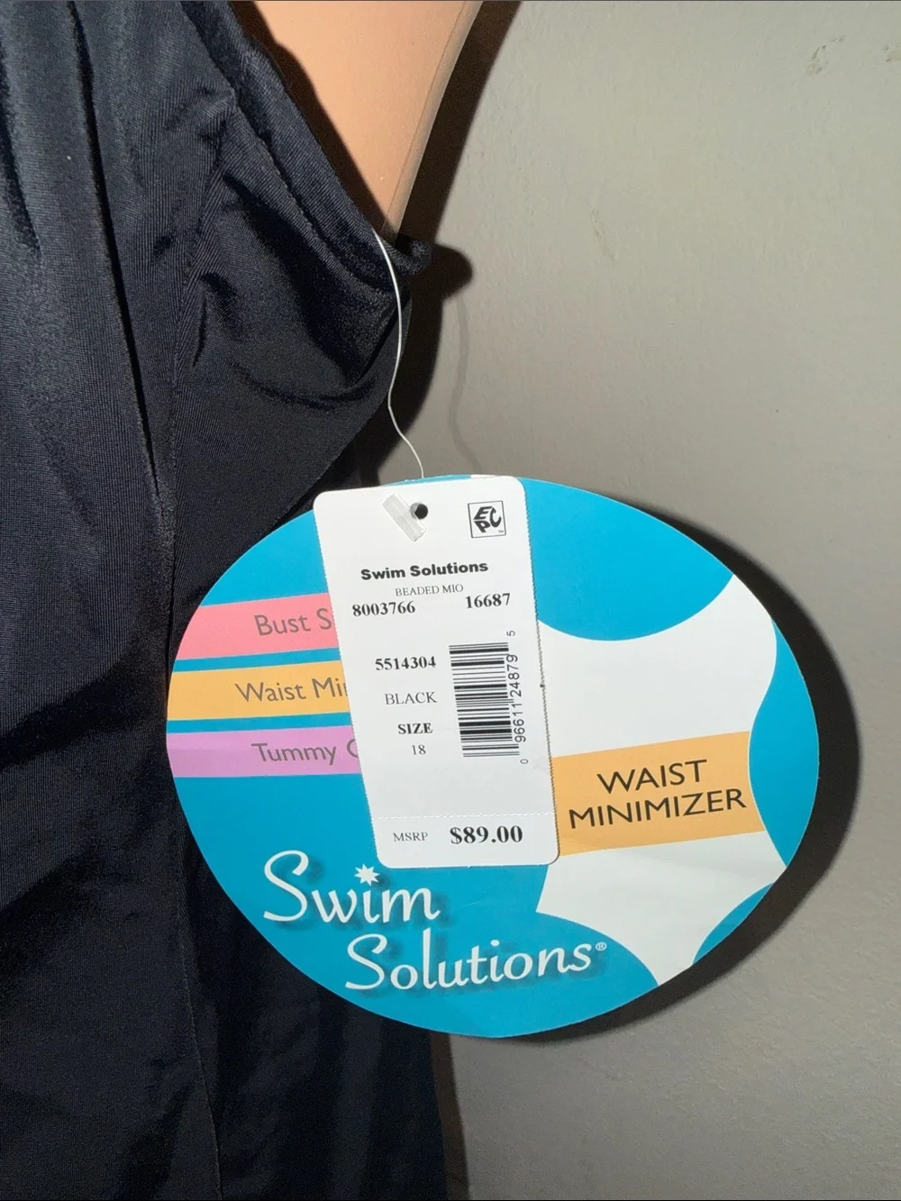 NWT Swim Solutions one piece swimsuit size 18 - Picture 2 of 4